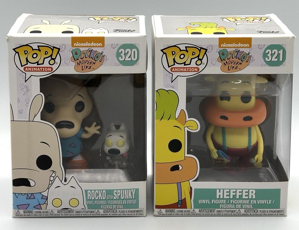Vaulted Funko POP! Nickelodeon Rocko's Modern Life #320 Rocko Spunky #321 Heffer